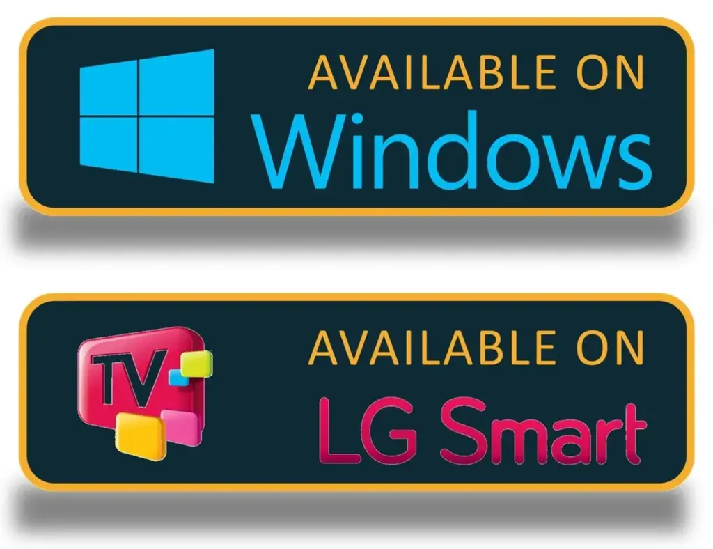 wizard TV IPTV app interface on LG smart TV and windows